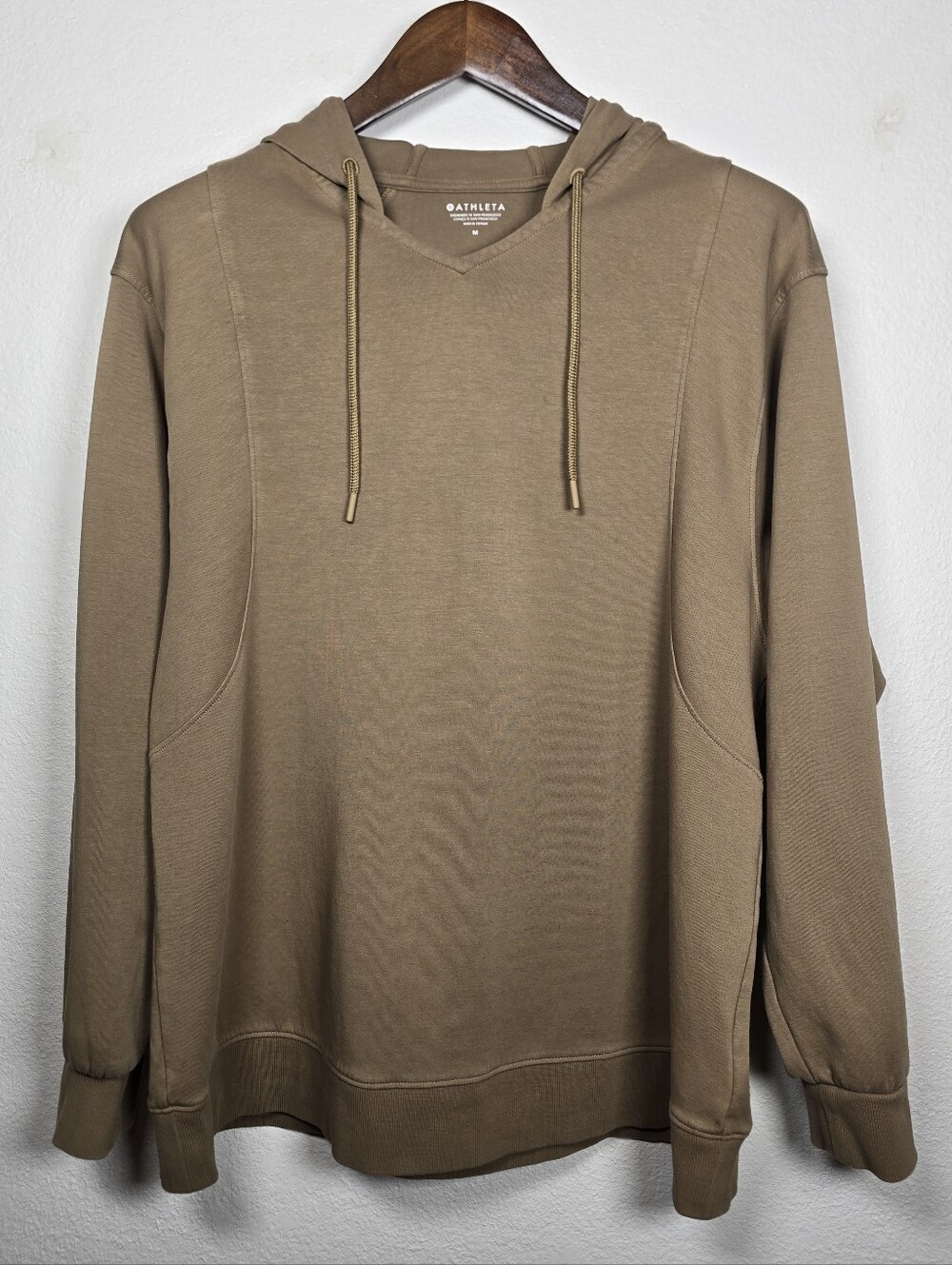 Athleta Brown Hooded Pullover Sweatshirt Size M Medium